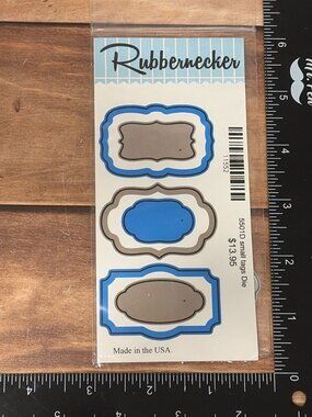 GENTLY USED RUBBERNECKER 5501D SMALL TAGS STEEL CRAFT DIE LABEL
